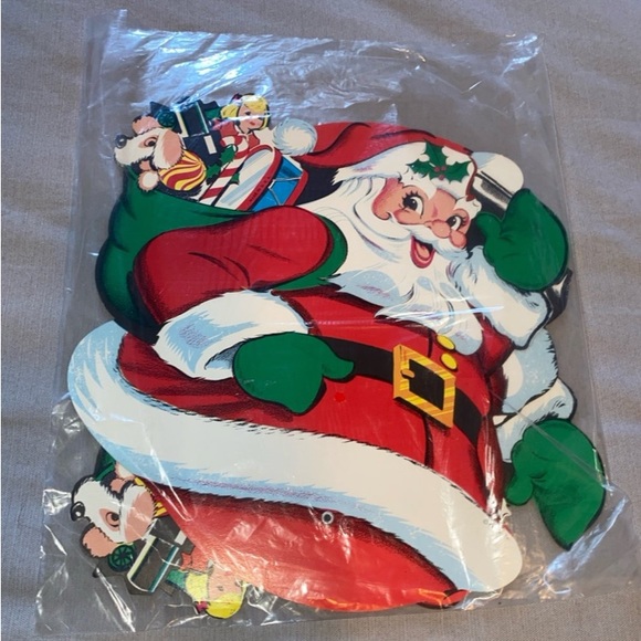 Vintage Cardboard Santa Claus Figure with Folding Legs Christmas Beistle - Picture 7 of 7